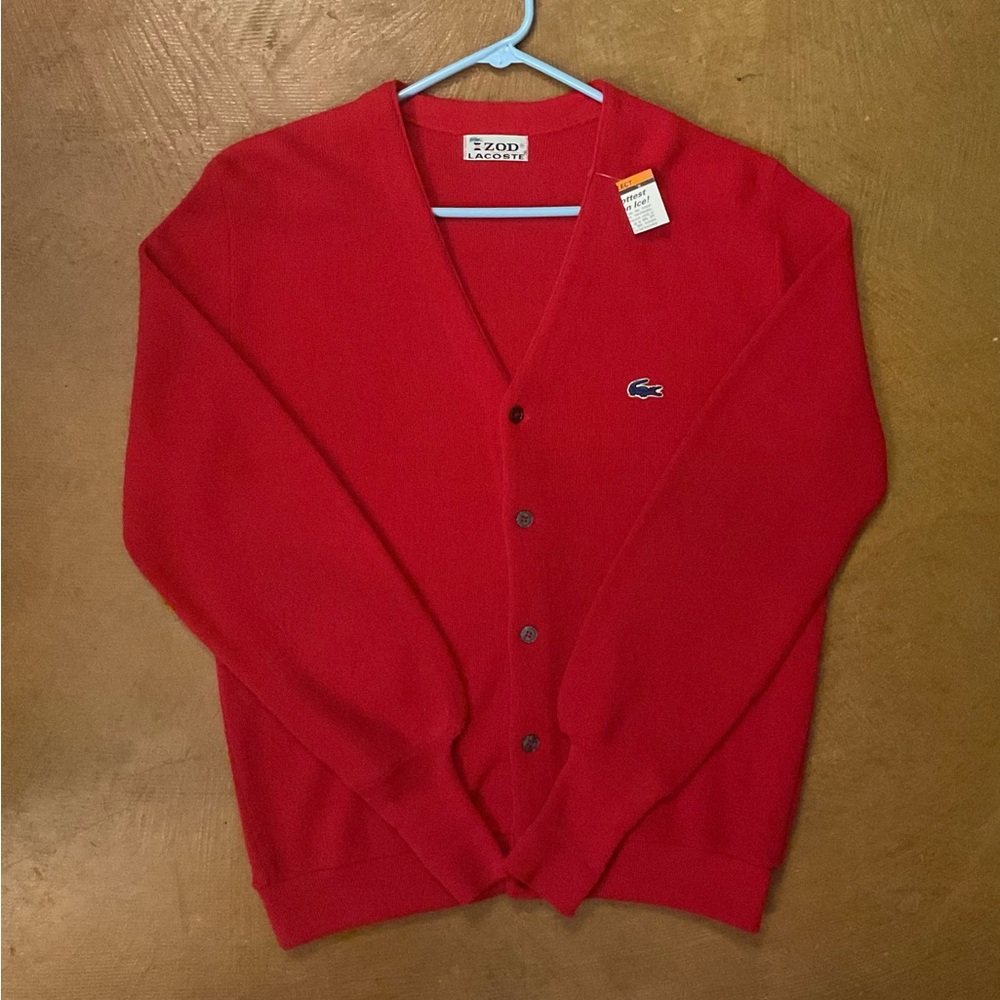 Lacoste Men's Classic Red Cardigan